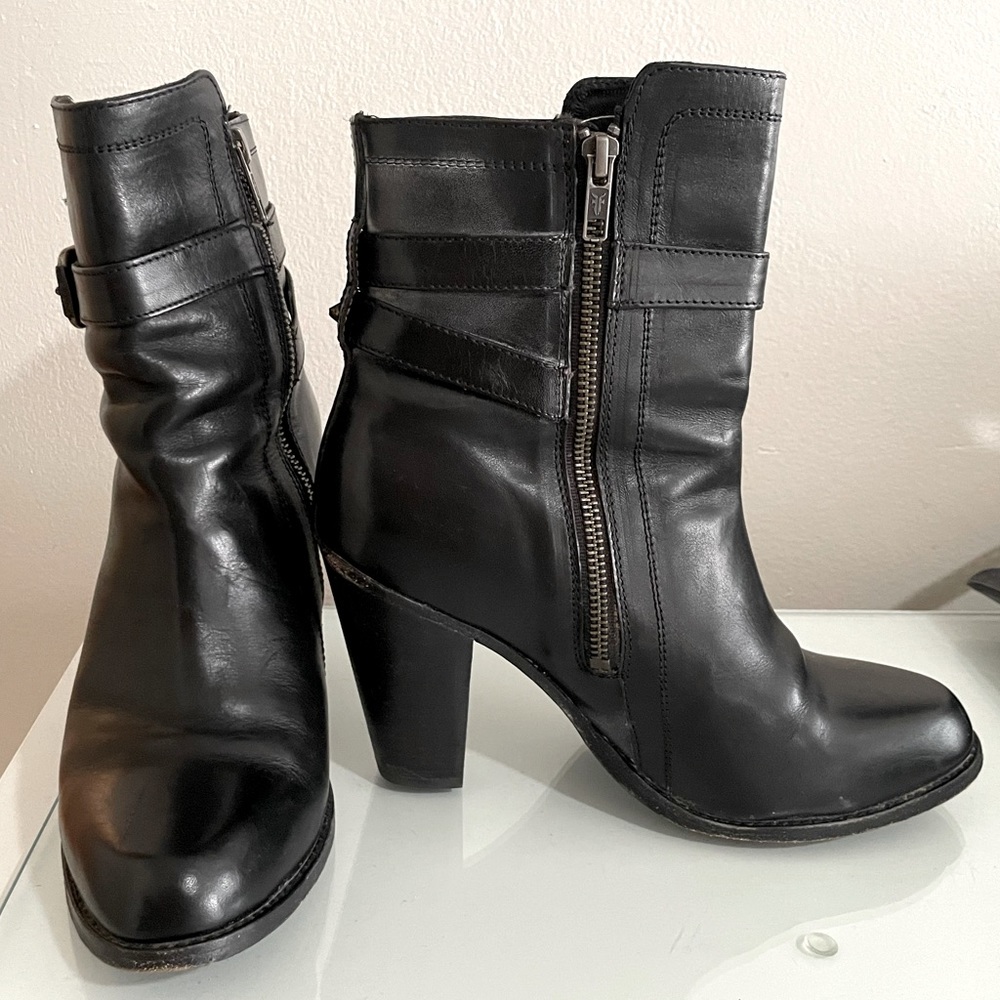 Frye Black Heeled Boots